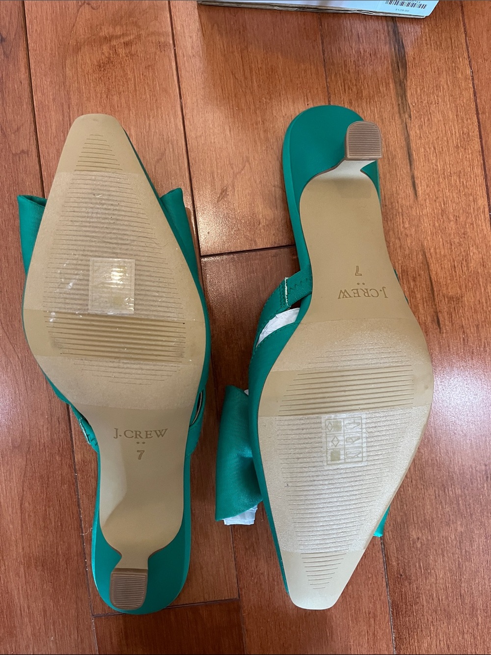 J. Crew Emerald snip toe Bow Mules - Picture 2 of 3